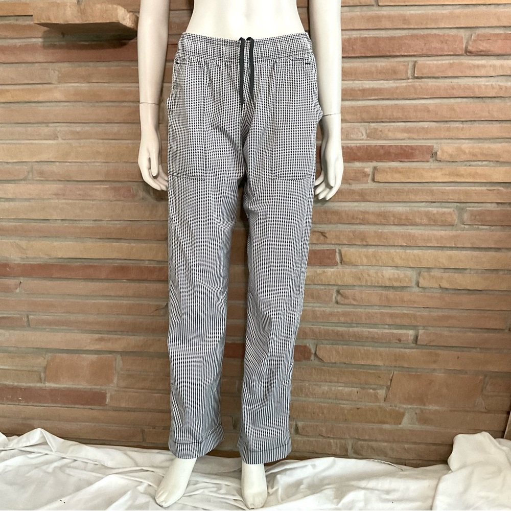 Happy Chef Women’s Pants Black White Houndstooth Small